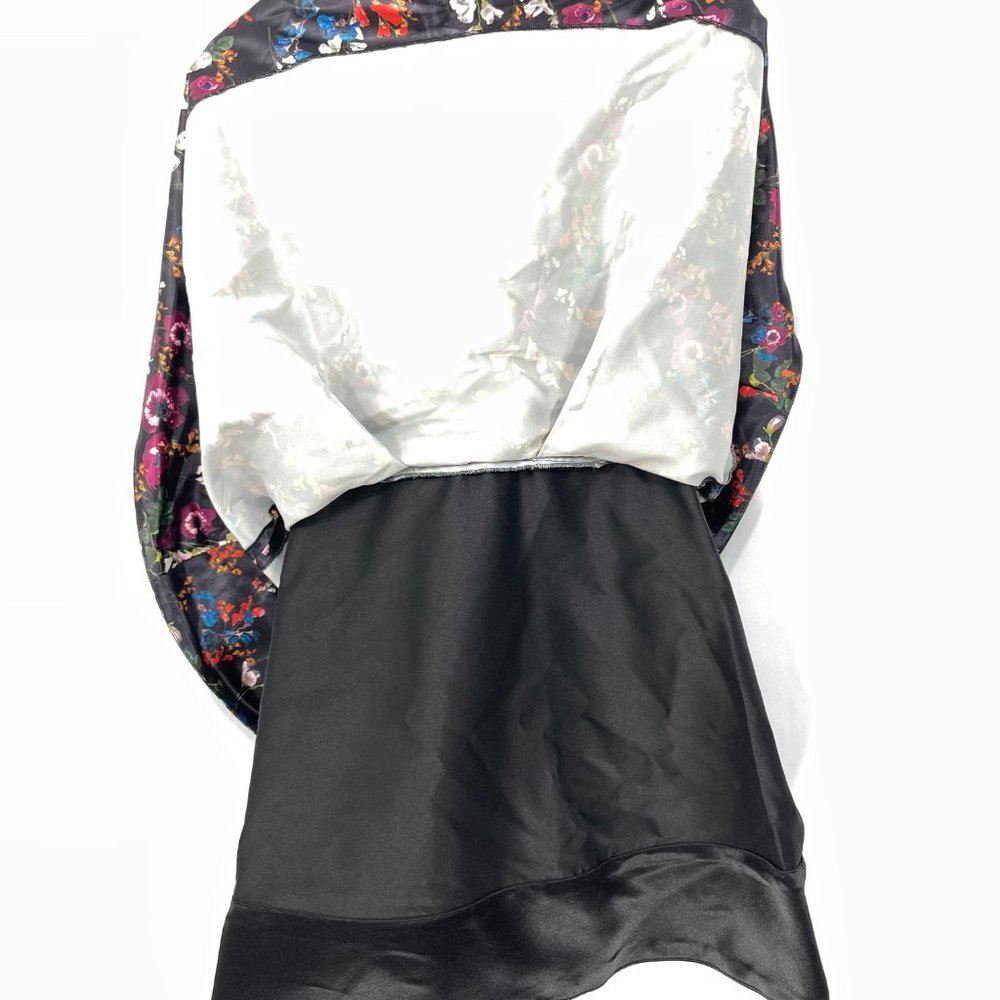 Alice + Olivia Amie Fall Garden Print Combo dress Fit & Flare Black  Size 4 - Picture 8 of 12